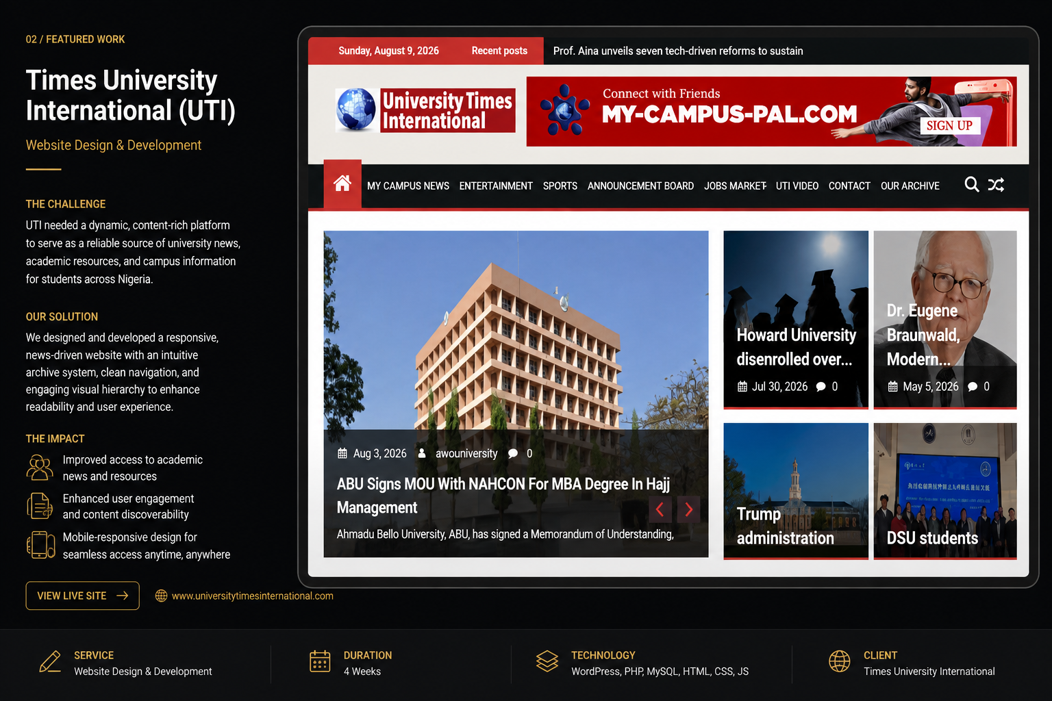 Times University International case study